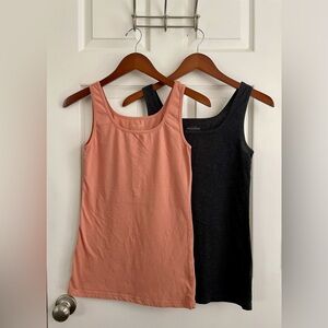 Giordano Essentials Women's Tank Tops - Charcoal and Peach